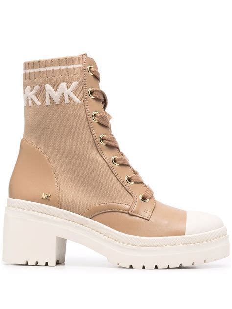 Michael Kors Corey Logo Jacquard Combat Boot in .